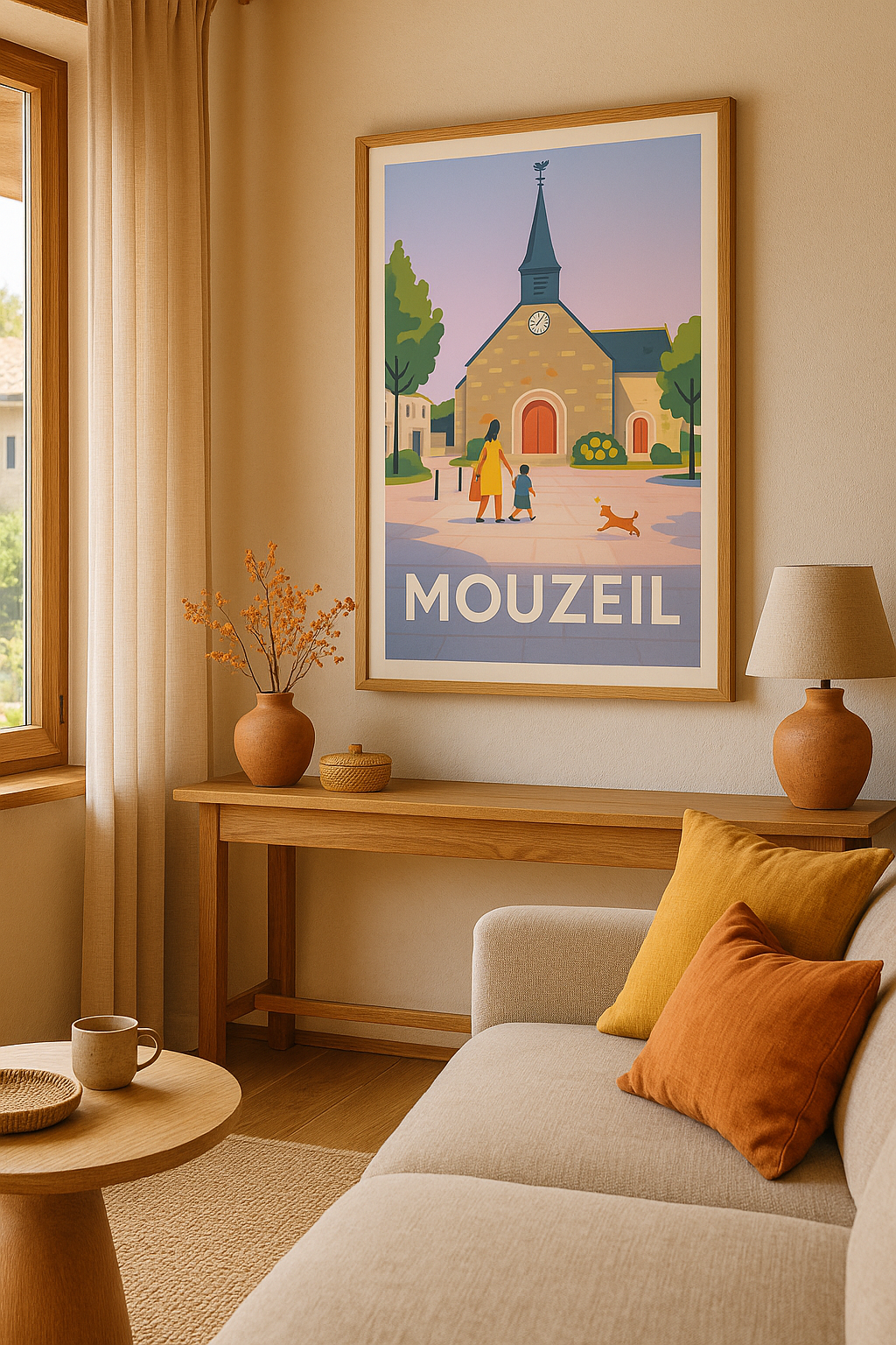 Affiche Mouzeil — Charme et Douceur du Village · poster d'art de Mouzeil