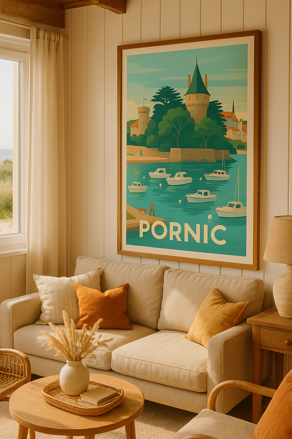 Loire-Atlantique France Affiche Pornic - Charme et sérénité du port breton