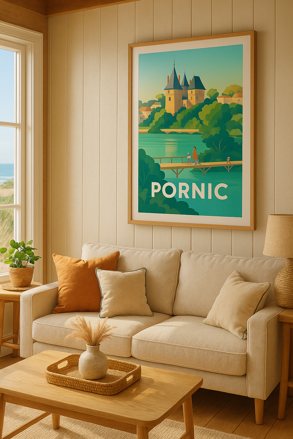 Loire-Atlantique France Affiche Pornic - Évasion bucolique au cœur de la nature