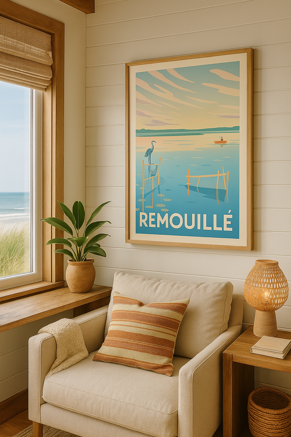 Loire-Atlantique France Affiche Remouillé - Sérénité au fil de l'eau