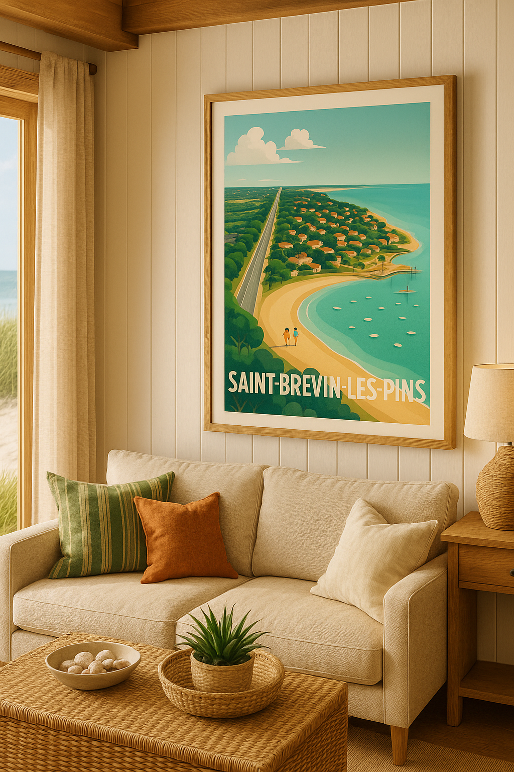 Loire-Atlantique France Affiche Saint-Brevin-les-Pins - Escapade Balnéaire Authentique