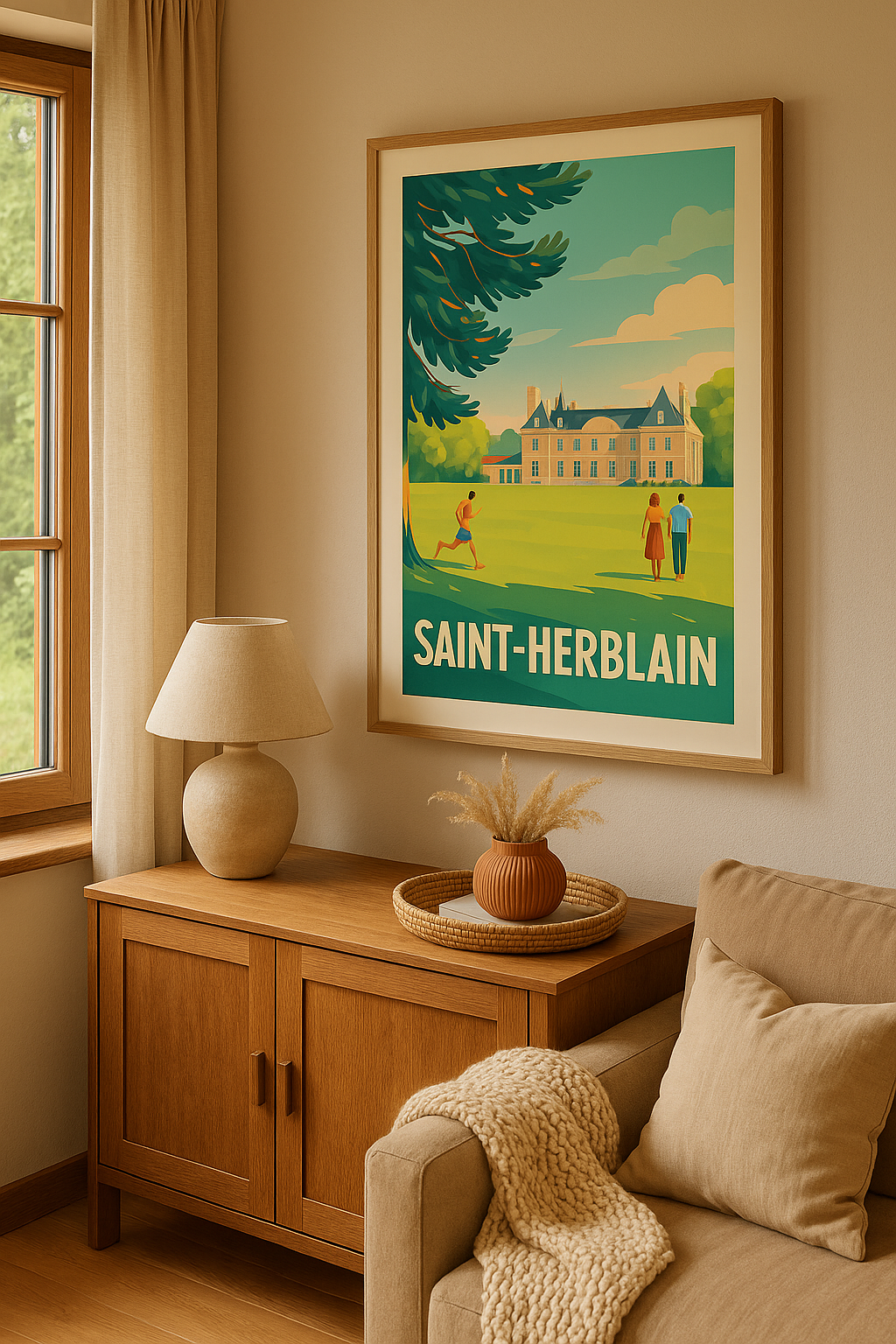 Loire-Atlantique France Affiche Saint-Herblain - Élégance et nature en harmonie