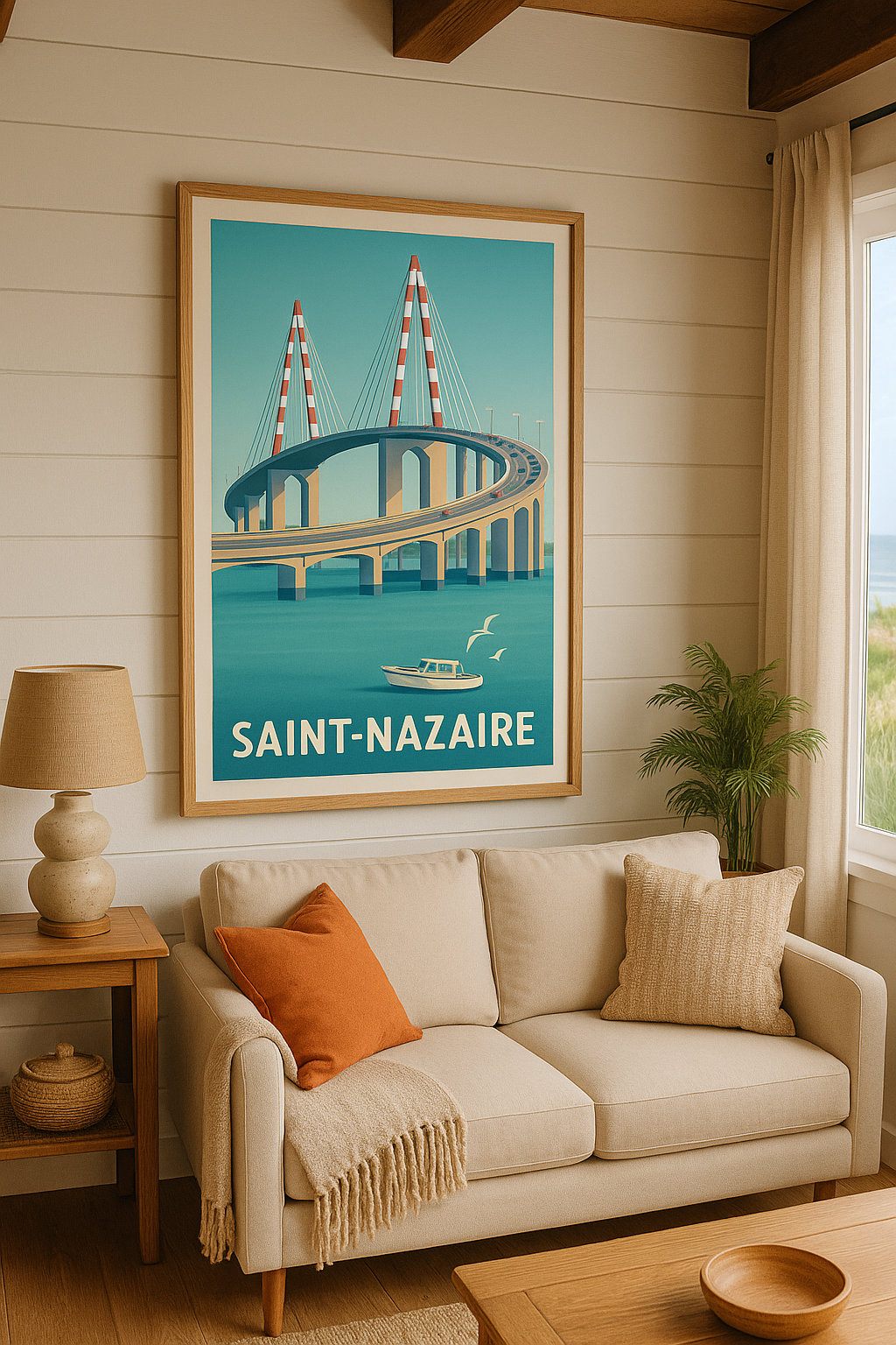 Loire-Atlantique France Affiche Saint-Nazaire - L'élégance du Pont de Saint-Nazaire