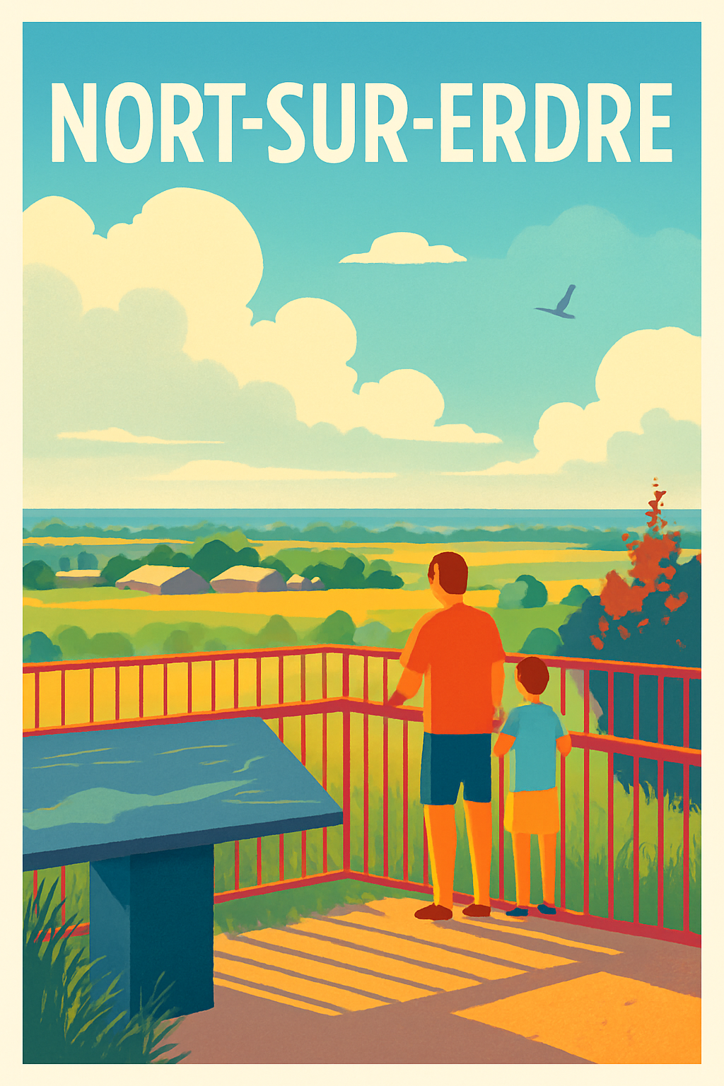 Affiche Nort-sur-Erdre — Panoramas de nature apaisante · poster d'art de Nort-sur-Erdre