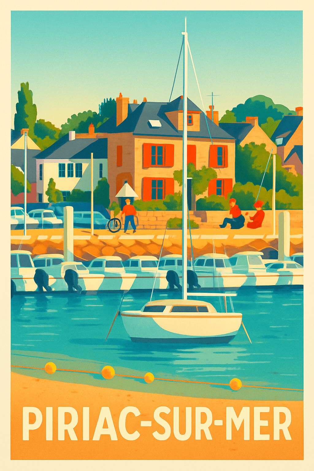 Loire-Atlantique France Pas de Cadre / 20 × 30cm Affiche de Piriac-sur-Mer - Charme et douceur d'un port breton