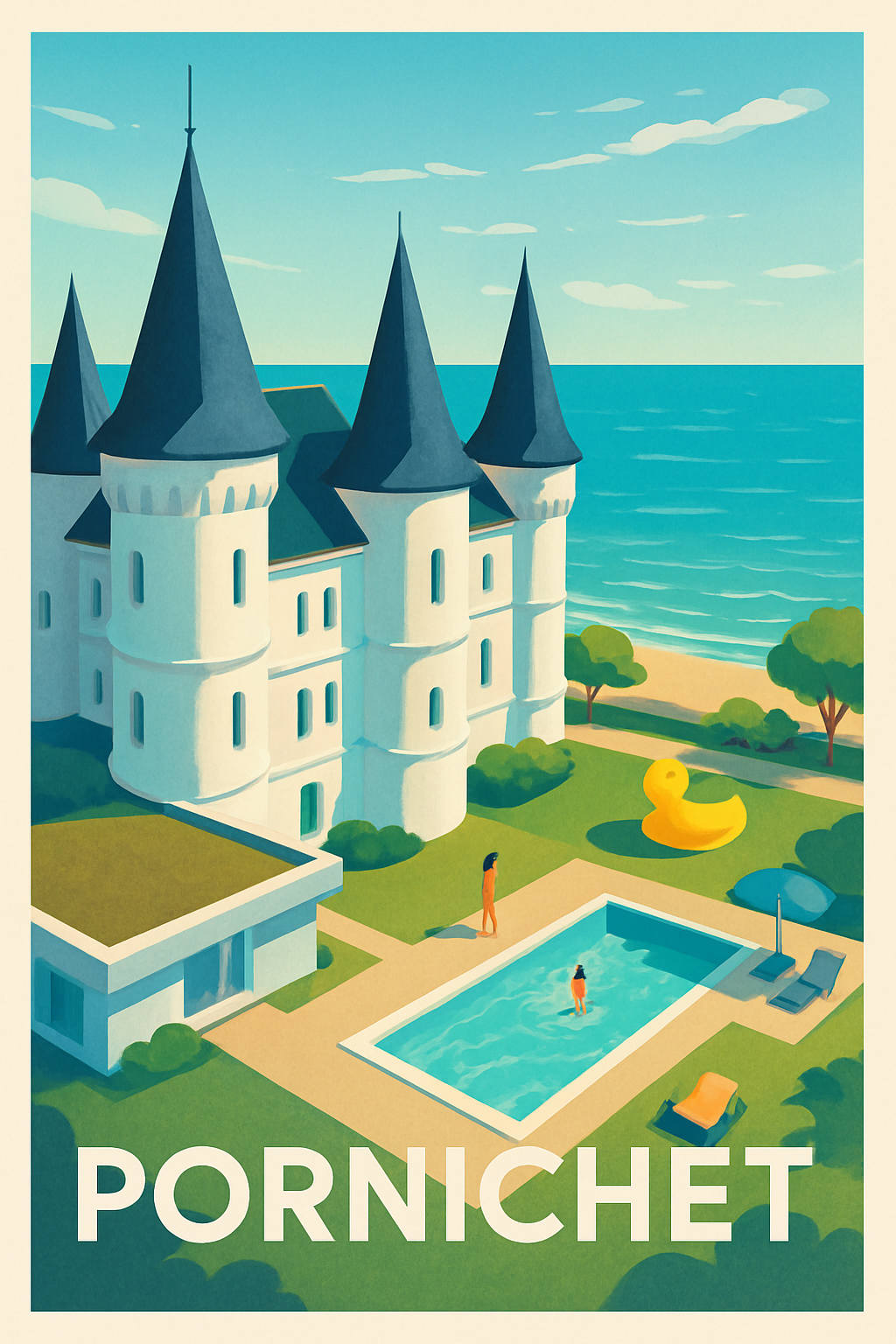 Affiche Pornichet — Charme balnéaire et élégance historique · poster d'art de Pornichet