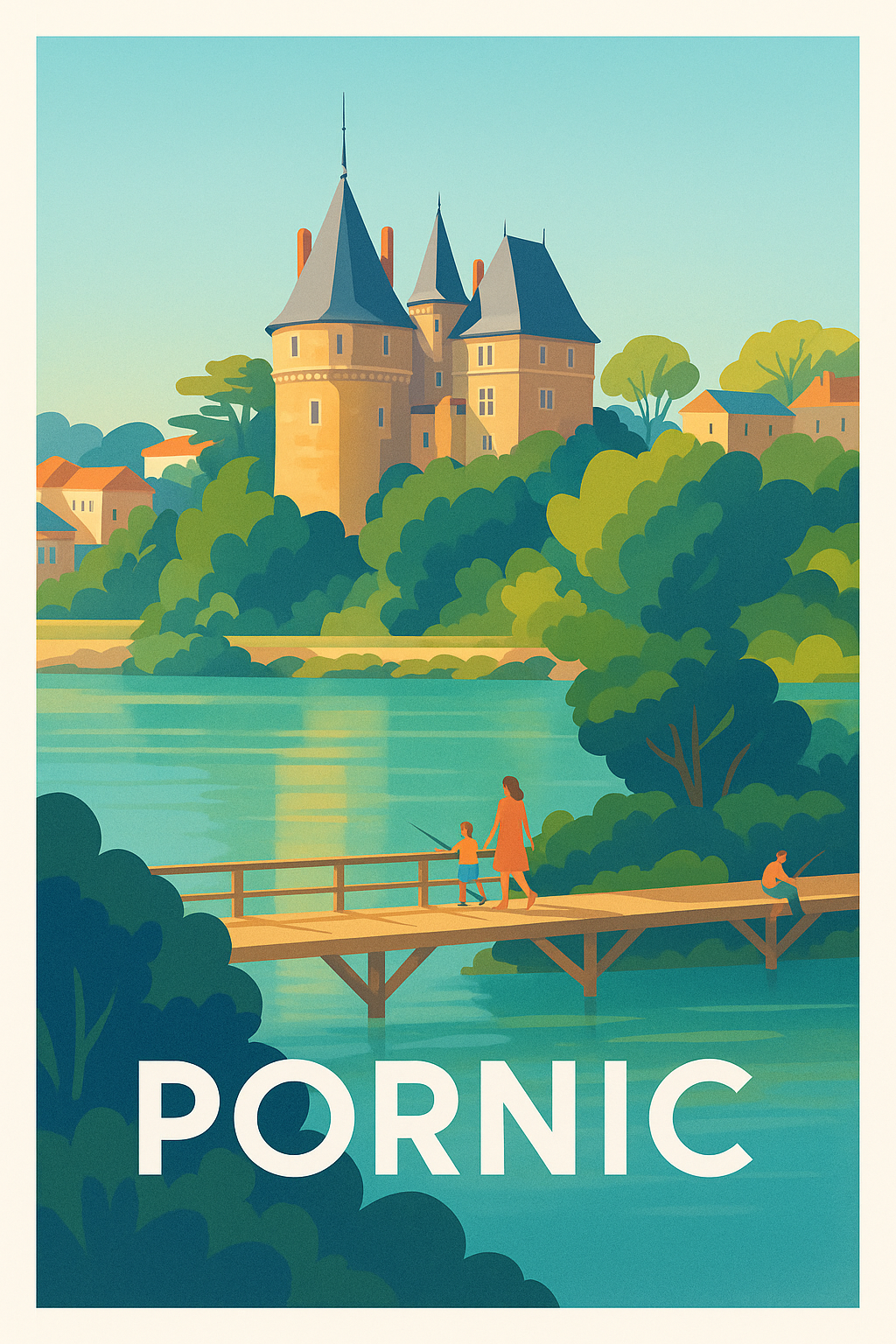 Affiche Pornic — Évasion bucolique au cœur de la nature · poster d'art de Pornic