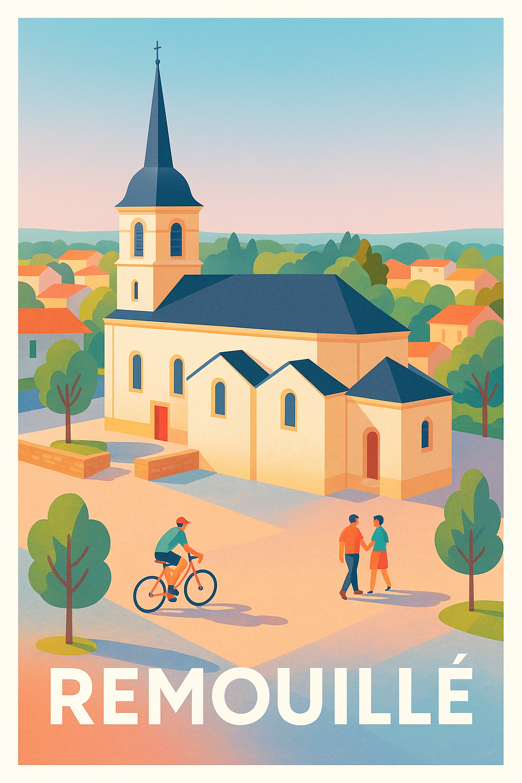Affiche Remouillé — Charme et sérénité en pleine campagne · poster d'art de Remouillé