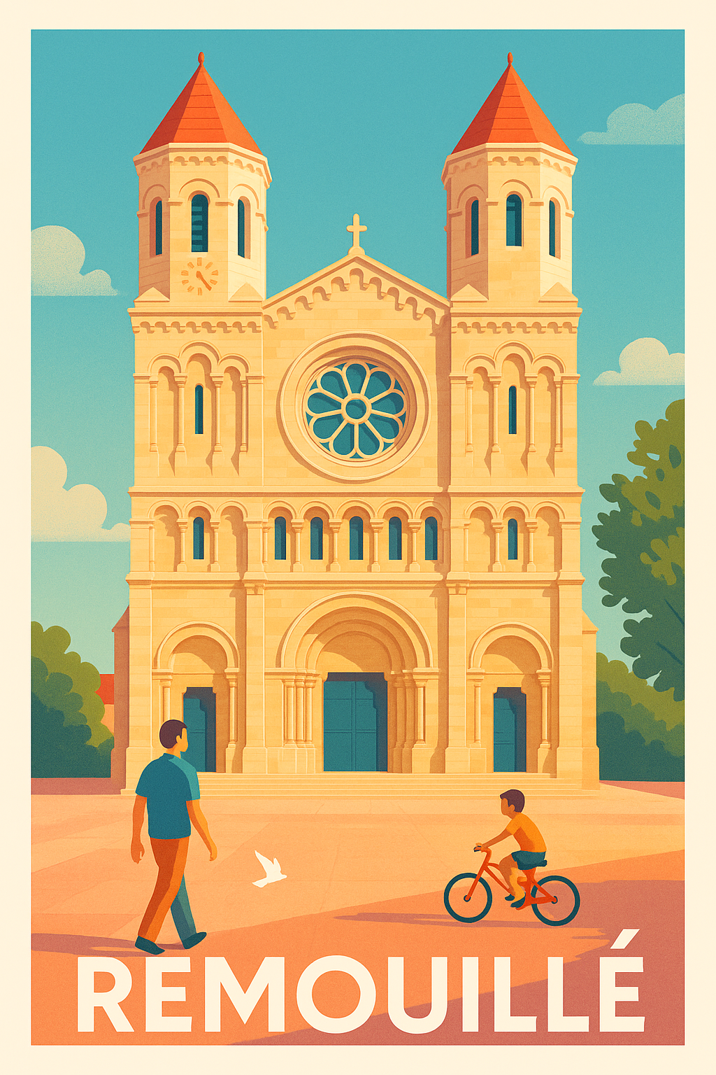 Loire-Atlantique France Pas de Cadre / 20 × 30cm Affiche Remouillé - Un voyage historique et paisible