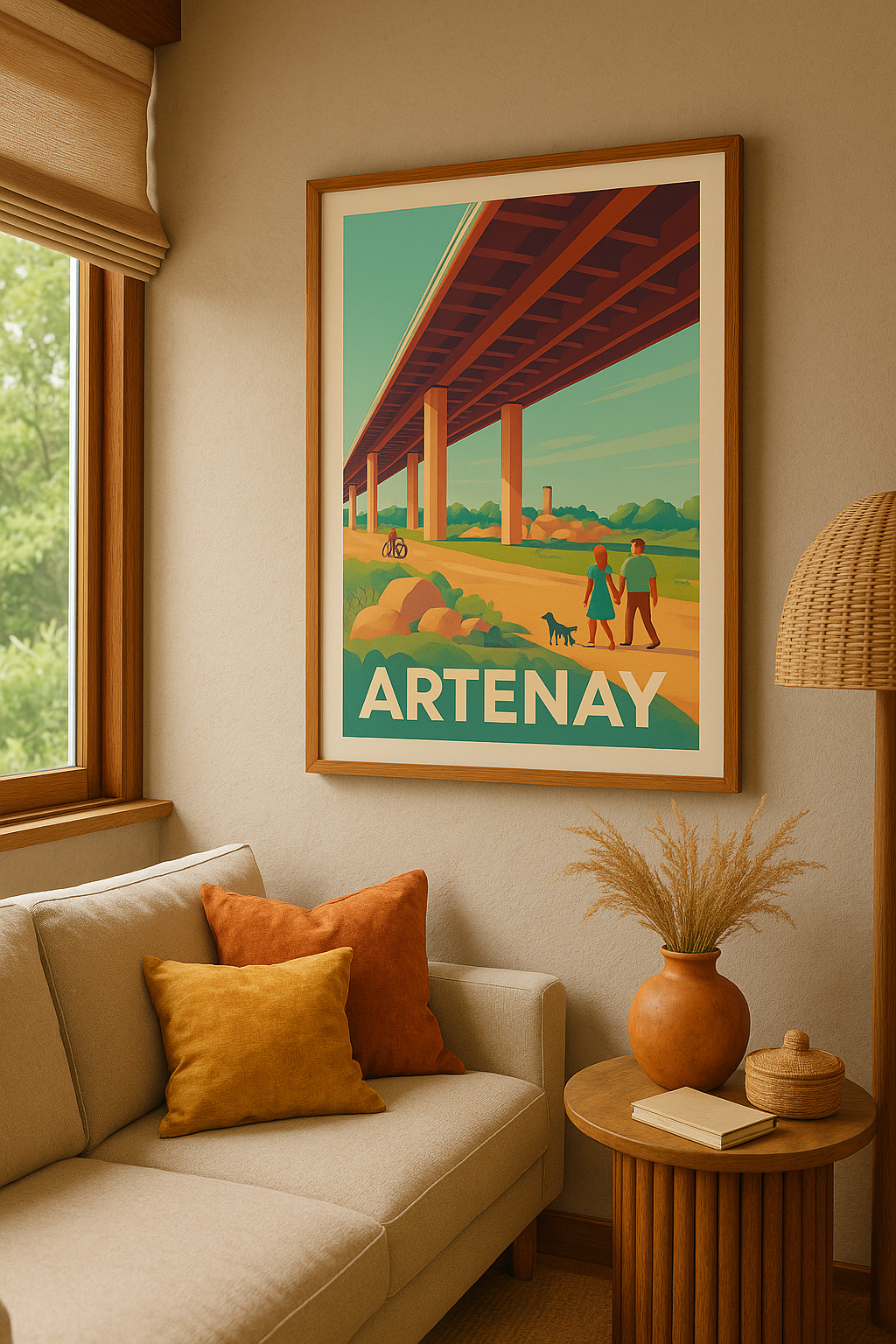 Loiret France Affiche de Artenay - Balade champêtre sous le viaduc