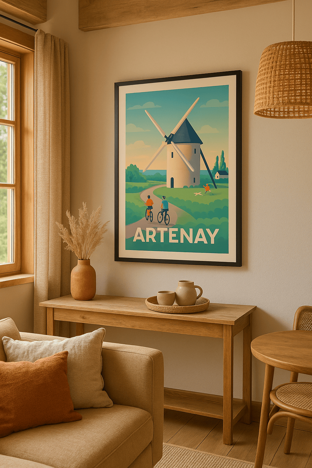 Loiret France Affiche de Artenay - Charme et nature en roue libre