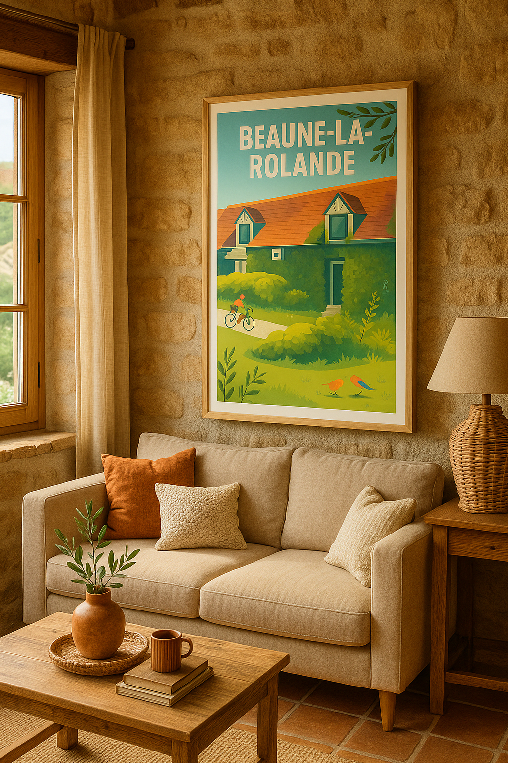 Affiche Beaune-la-Rolande — Évasion verte et paisible · poster d'art de Beaune-la-Rolande