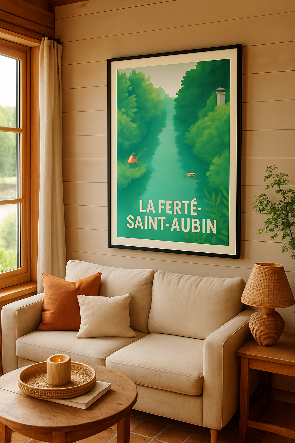 Loiret France Affiche de La Ferté-Saint-Aubin - Le Charme paisible de la nature