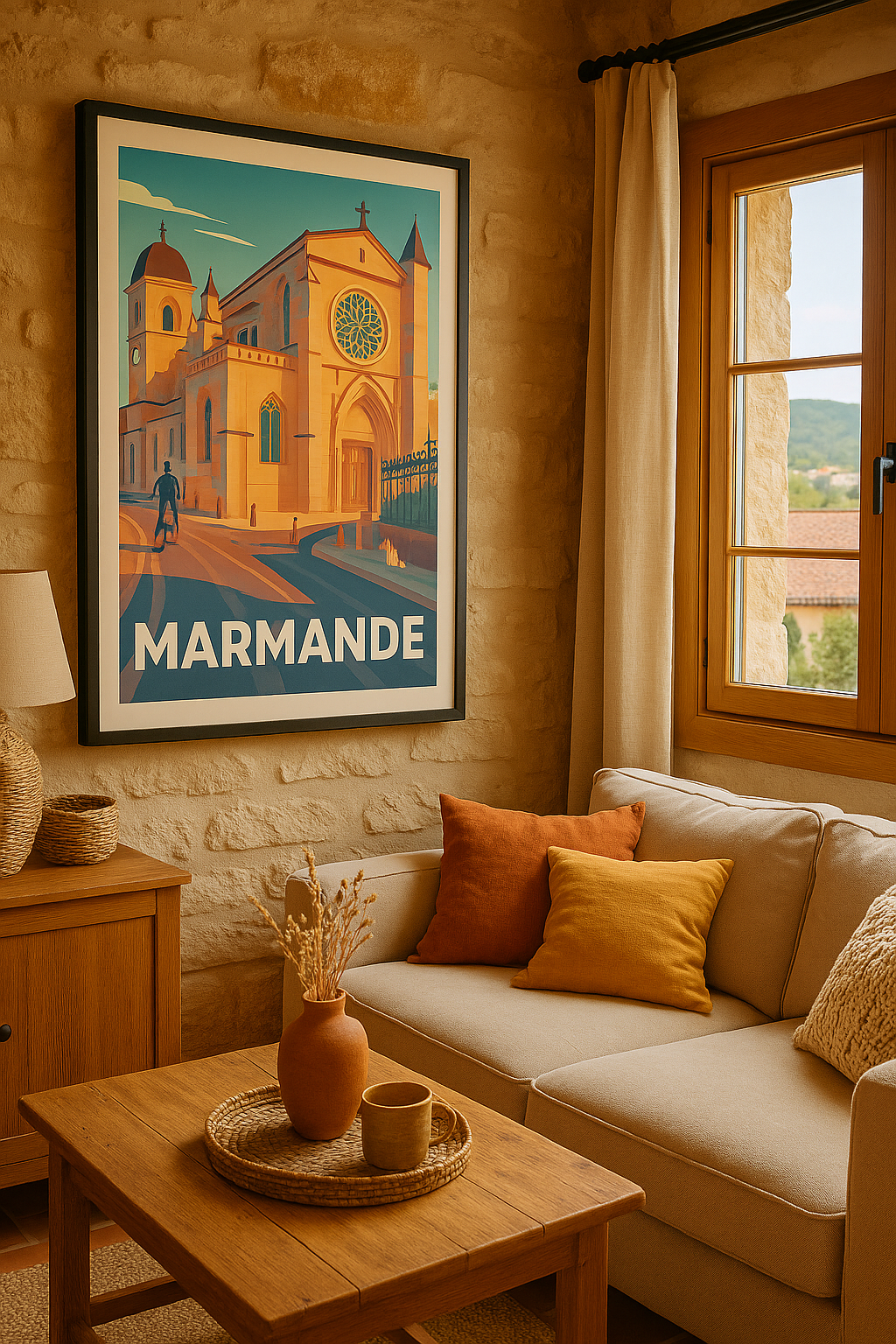 Lot-et-Garonne France Affiche de Marmande - Charme et Sérénité en Aquitaine