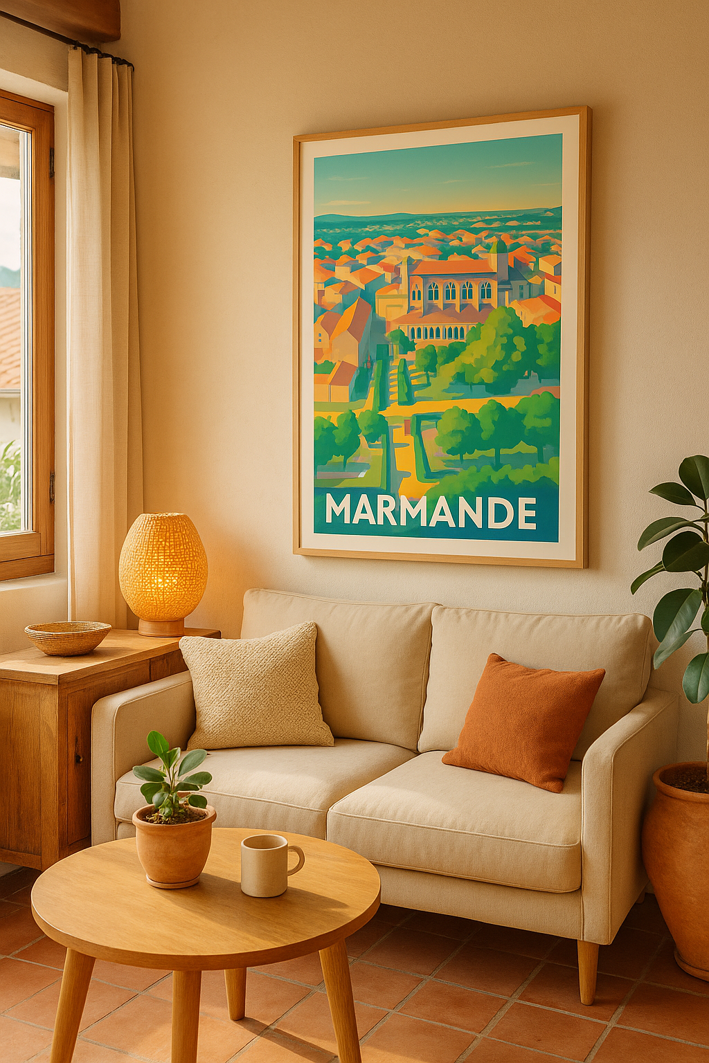 Lot-et-Garonne France Affiche de Marmande - L'élégance architecturale et verdoyante