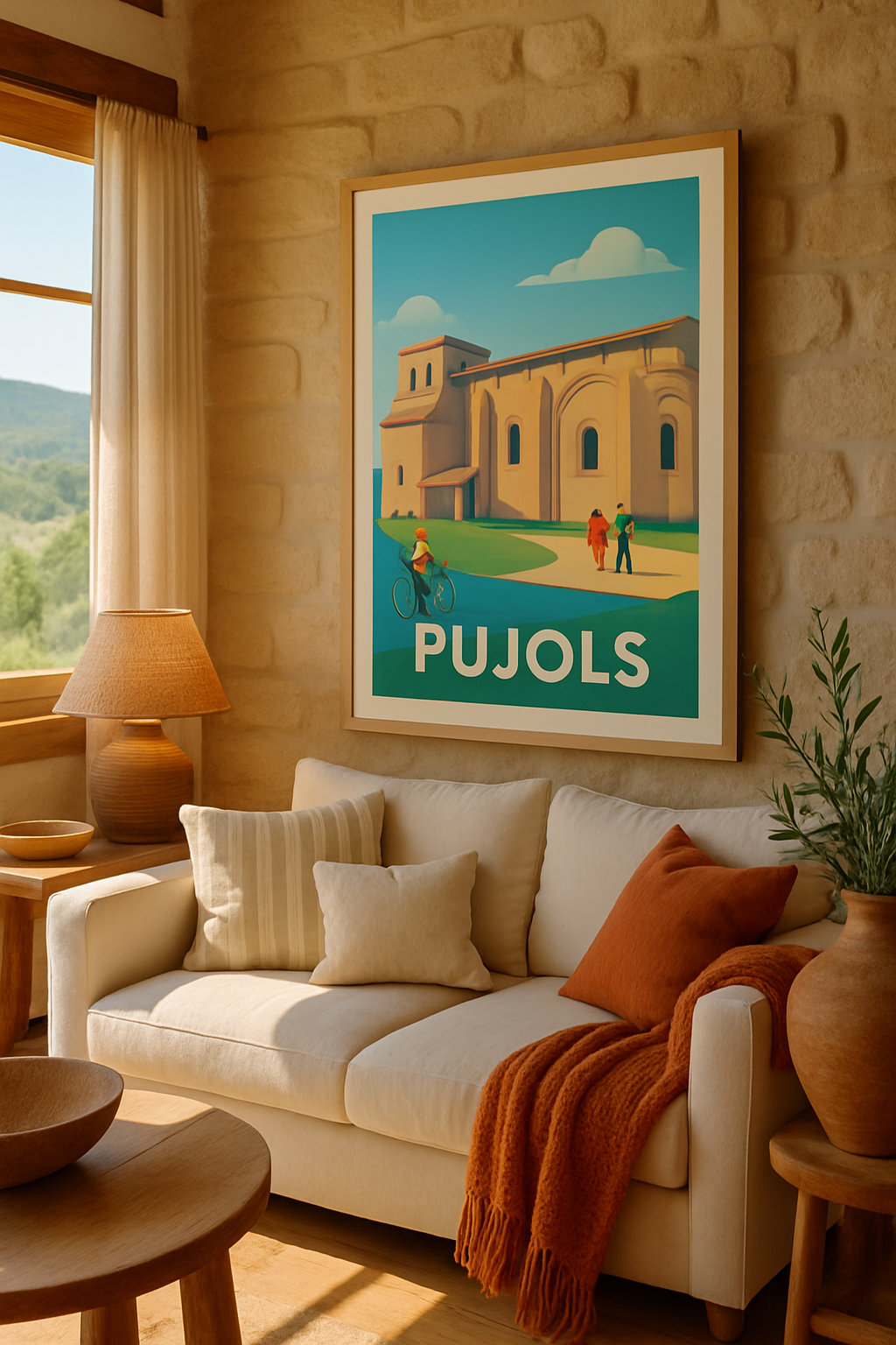Lot-et-Garonne France Affiche de Pujols - Charme et sérénité en pleine nature