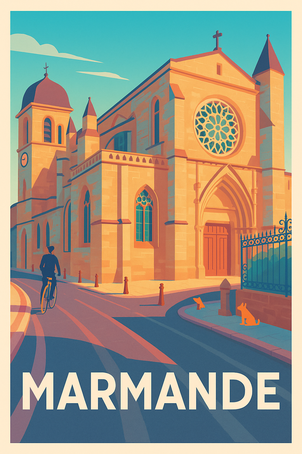 Lot-et-Garonne France Pas de Cadre / 20 × 30cm Affiche de Marmande - Charme et Sérénité en Aquitaine