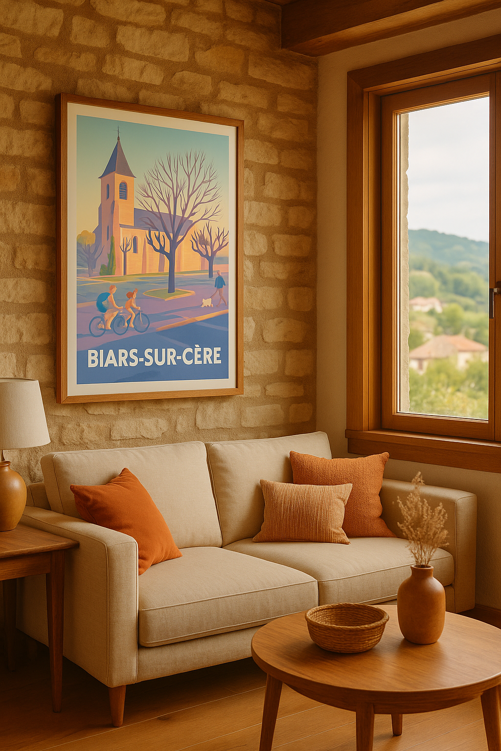 Affiche Biars-sur-Cère — Charme paisible et balade bucolique · poster d'art de Biars-sur-Cère