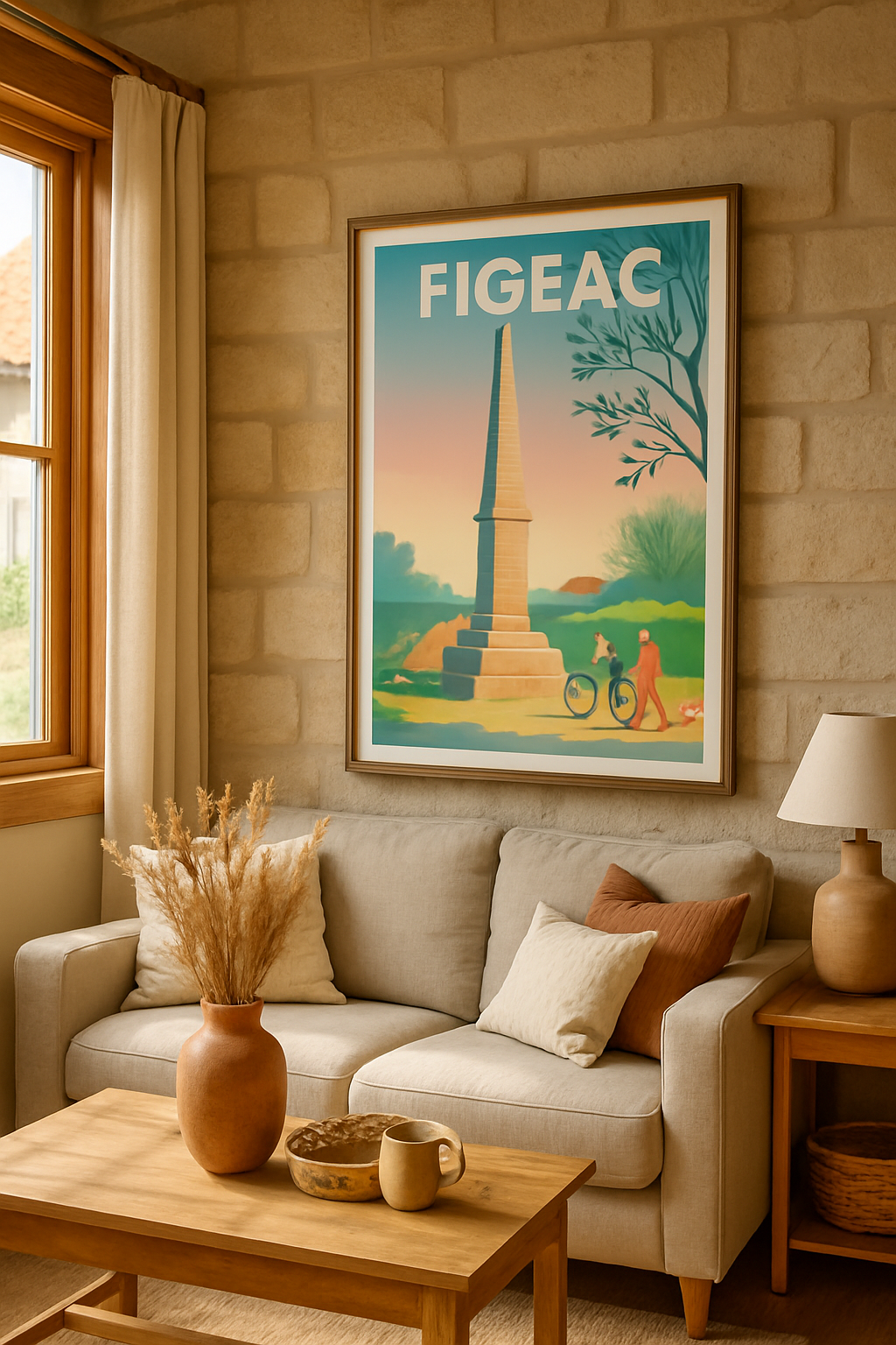 Affiche Figeac — Un coin de douceur en plein air · poster d'art de Figeac