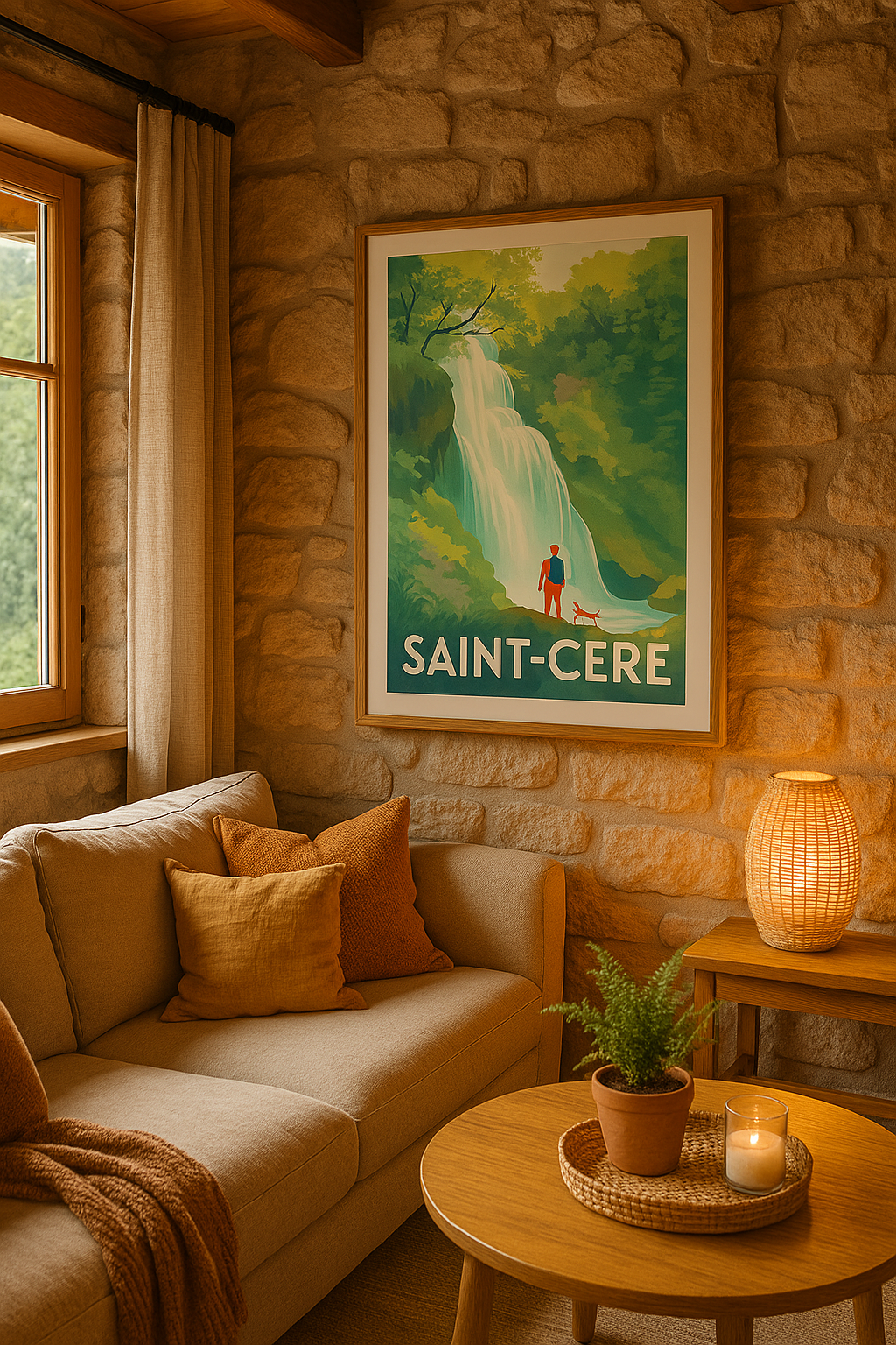 Affiche Saint-Céré — Évasion et nature sauvage · poster d'art de Saint-Céré