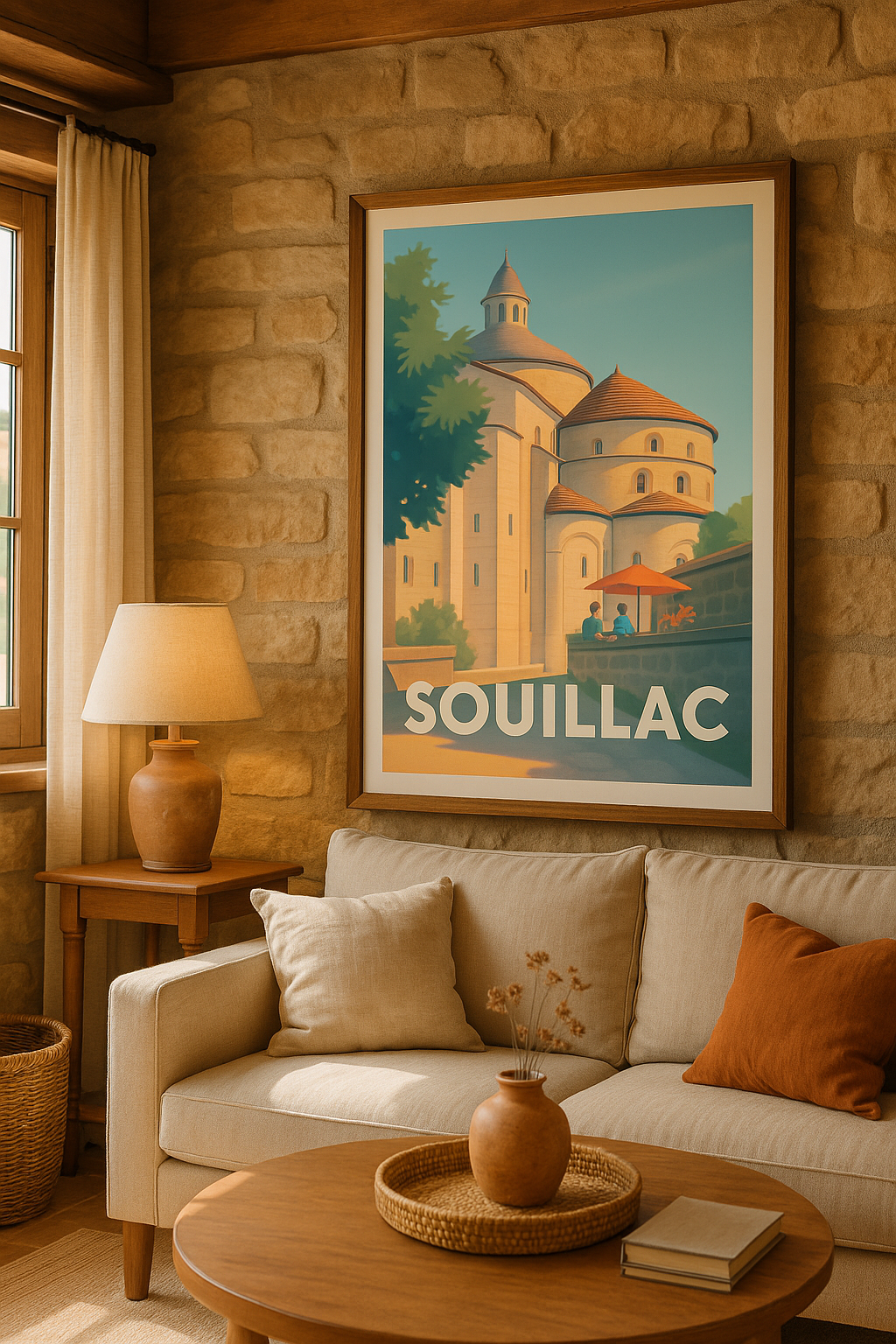 Affiche Souillac — Charme et lumière d'un joyau médiéval · poster d'art de Souillac