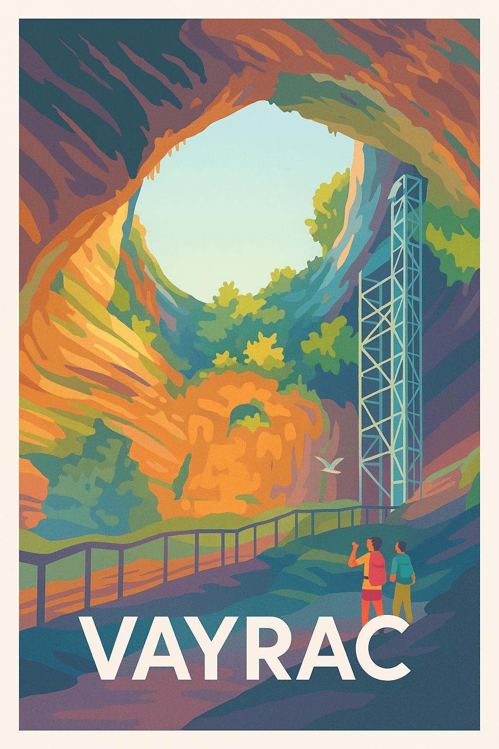 Lot France Affiche de Vayrac - Explorez le Mystère Naturel