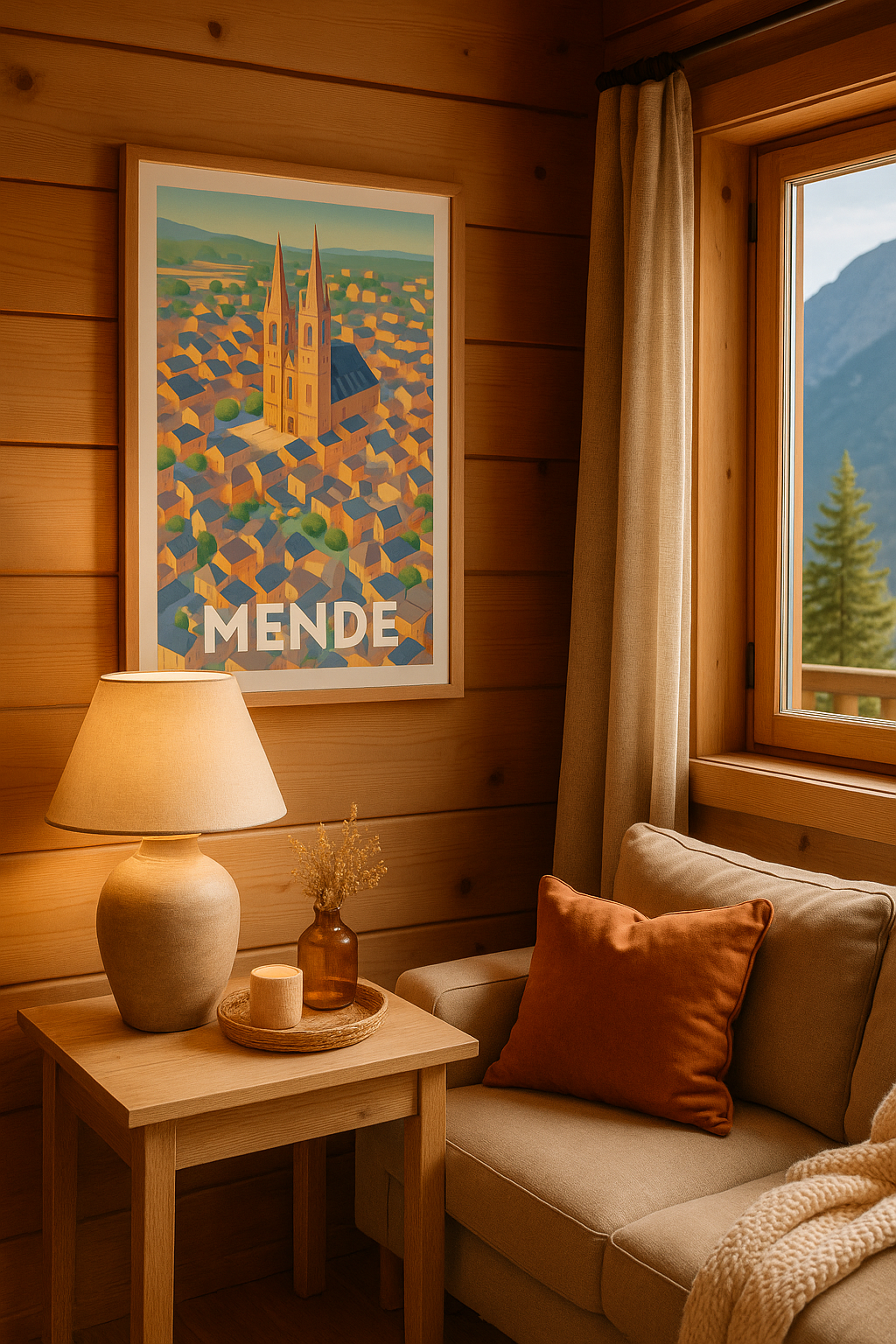 Lozère France Affiche de Mende - L'élégance historique au cœur de la Lozère