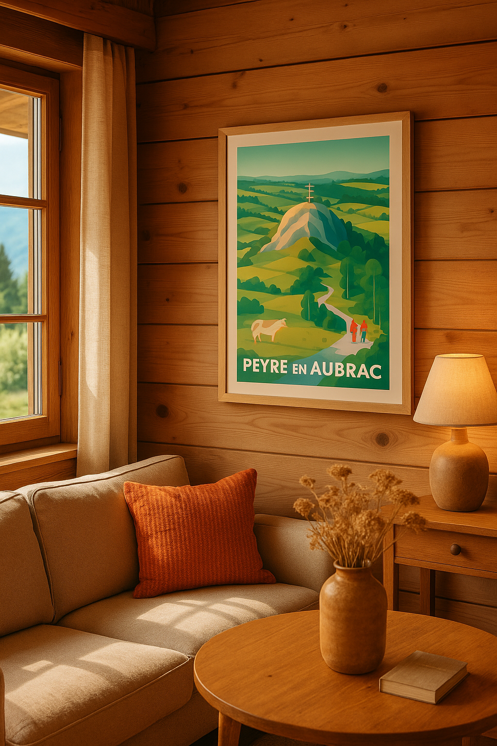 Lozère France Affiche de Peyre en Aubrac - Évasion et Nature Authentique