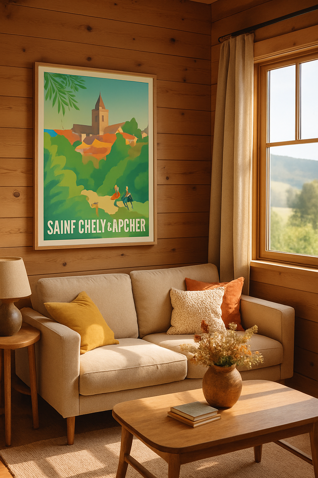 Lozère France Affiche de Saint-Chély-d'Apcher - Évasion nature et patrimoine