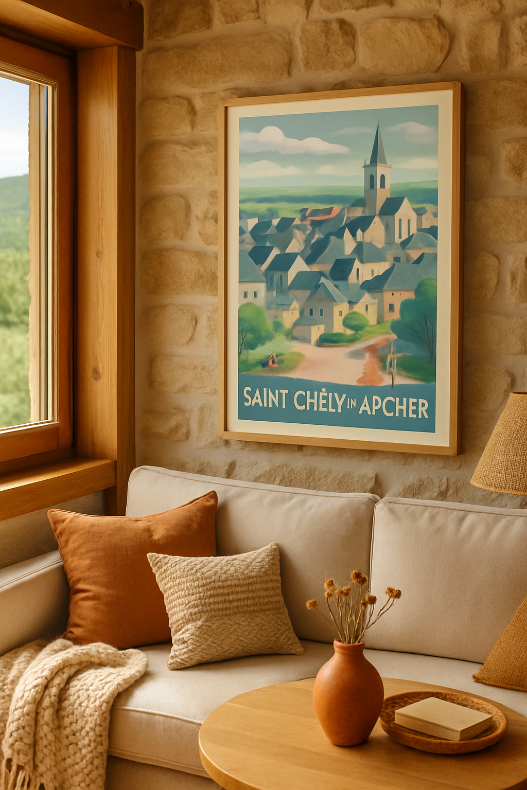 Lozère France Affiche de Saint-Chély-d'Apcher - Village paisible et charme authentique