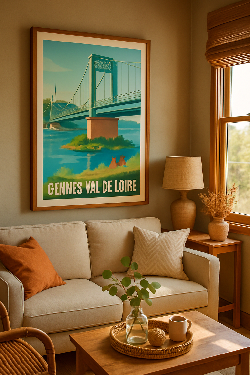 Affiche Gennes-Val-de-Loire — Évasion au fil de la Loire · poster d'art de Gennes-Val-de-Loire