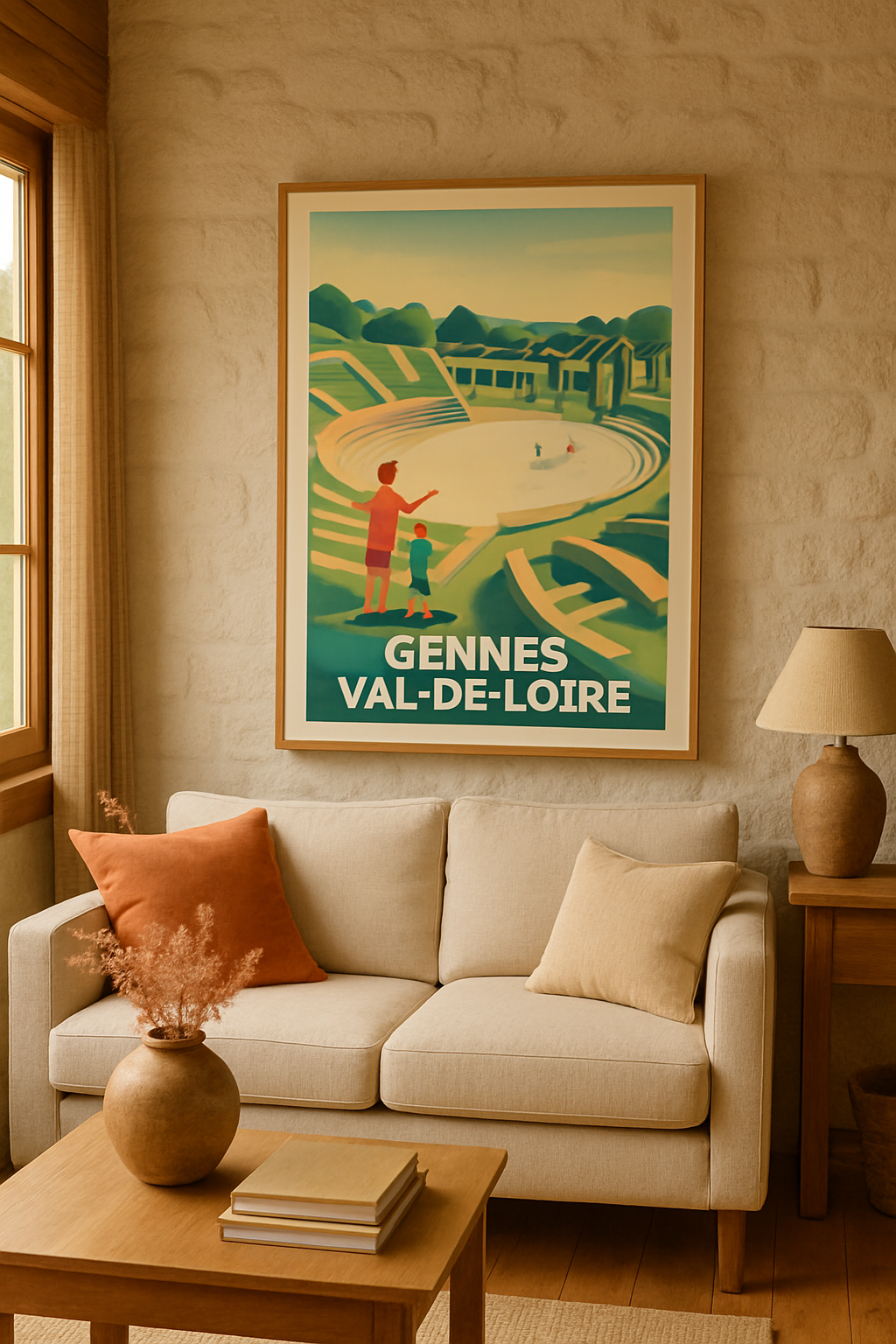 Maine-et-Loire France Affiche de Gennes-Val-de-Loire - L'Antiquité en lumière