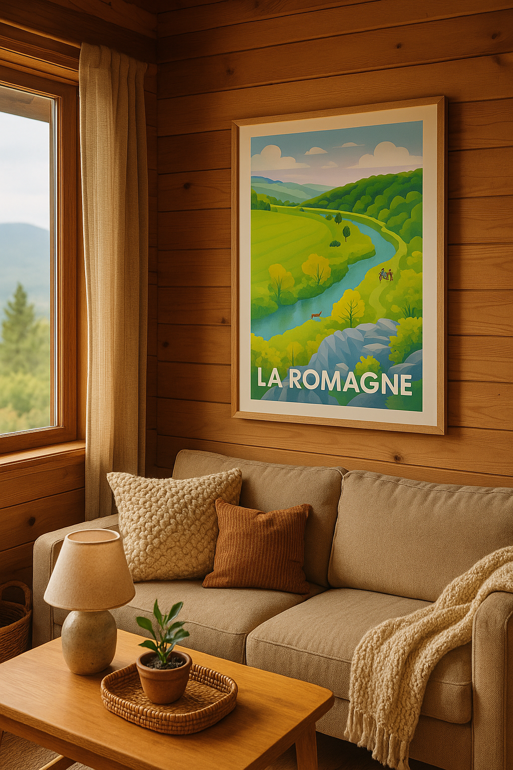 Maine-et-Loire France Affiche de La Romagne - Échappée verte au cœur de la nature