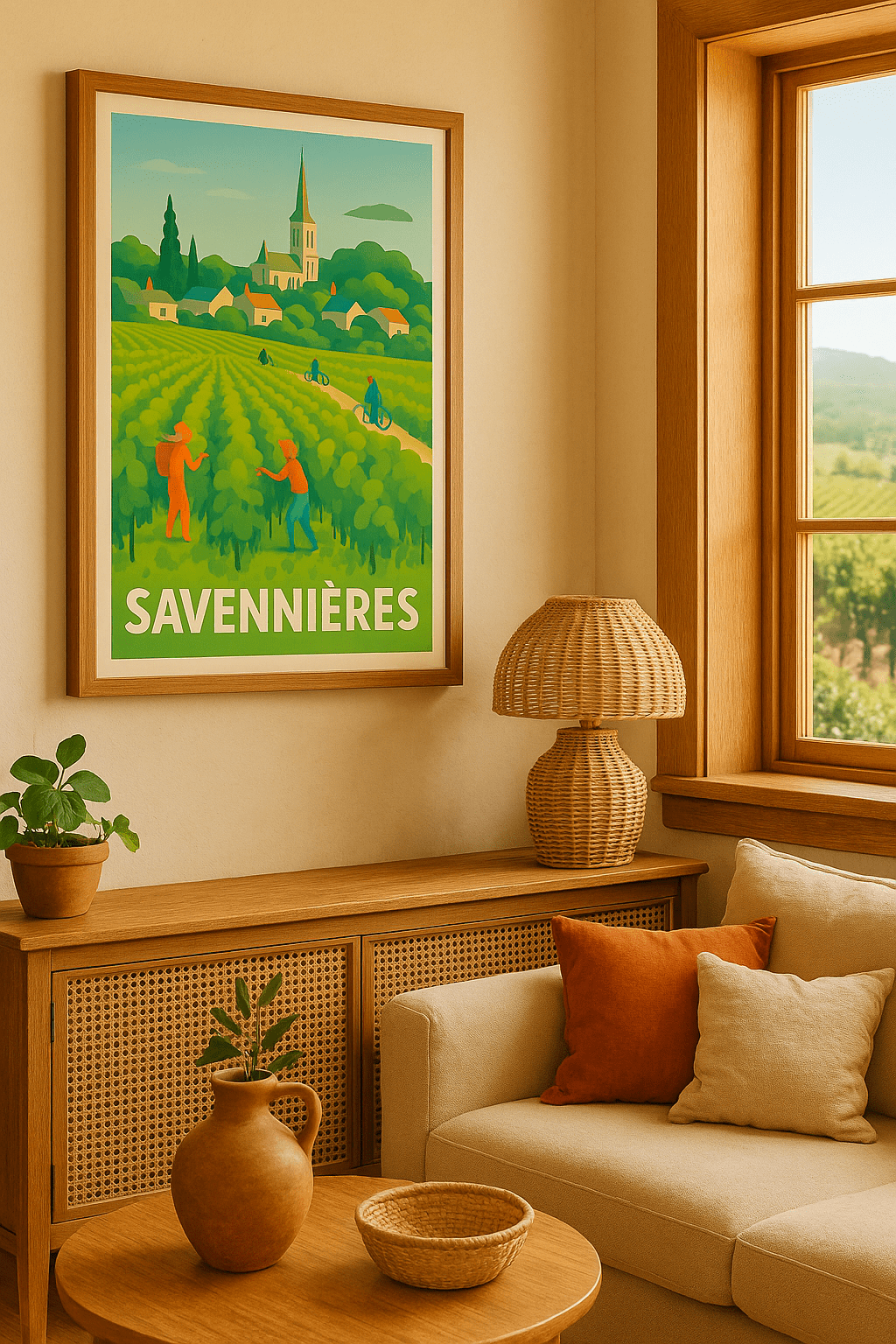 Maine-et-Loire France Affiche de Savennieres - Charme viticole et douceur de vivre