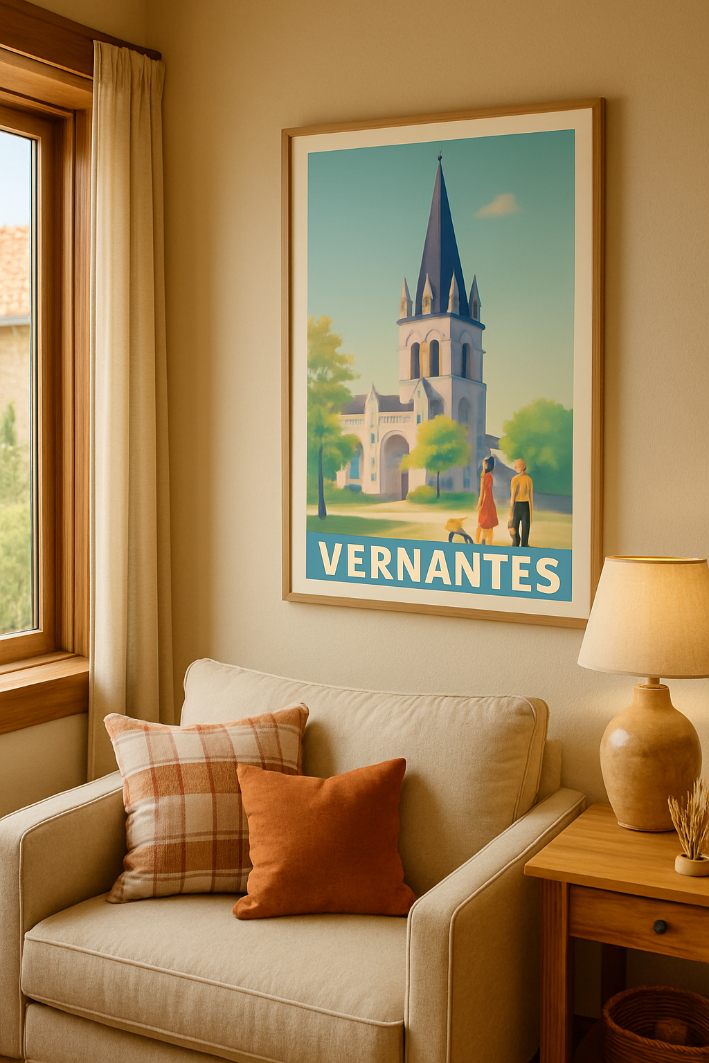Maine-et-Loire France Affiche de Vernantes - Charme et sérénité au cœur du patrimoine