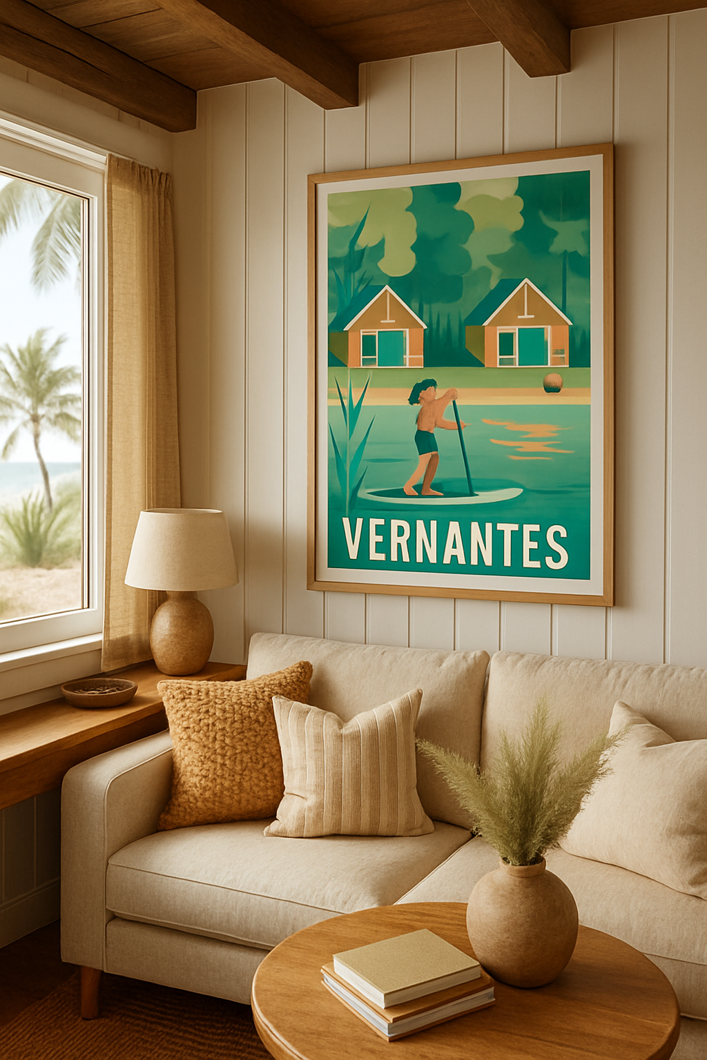 Maine-et-Loire France Affiche de Vernantes - Escapade nature et détente au fil de l'eau