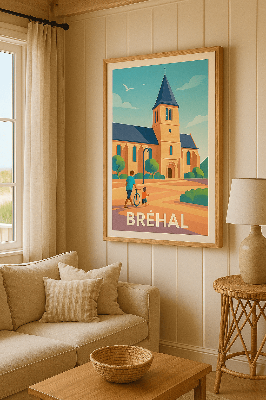 Affiche Bréhal — Charme et douceur en bord de mer · poster d'art de Bréhal