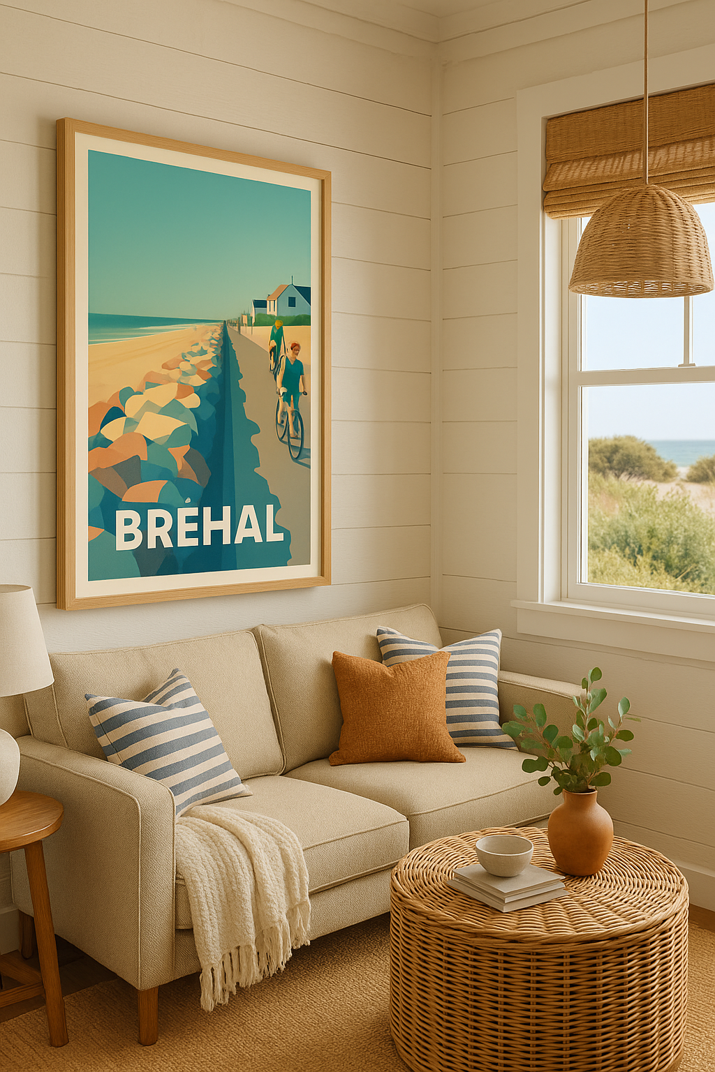 Manche France Affiche de Bréhal - Évasion et douceur en bord de mer