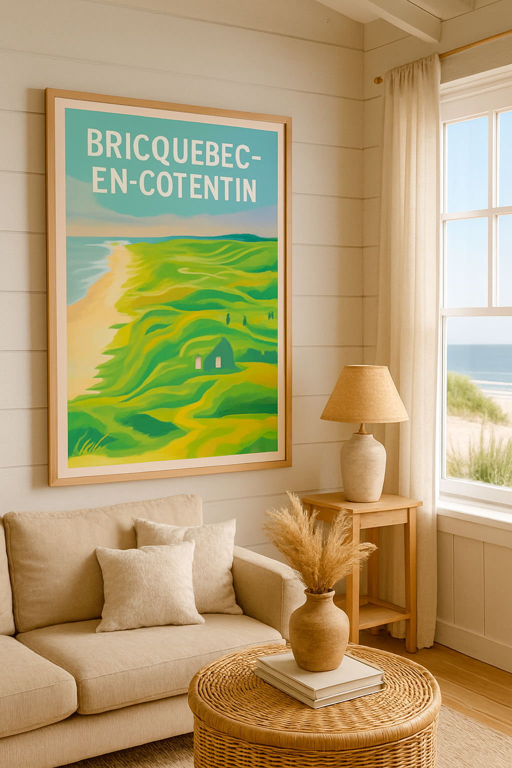 Affiche Bricquebec-en-Cotentin — Évasion Nature et Littoral · poster d'art de Bricquebec-en-Cotentin