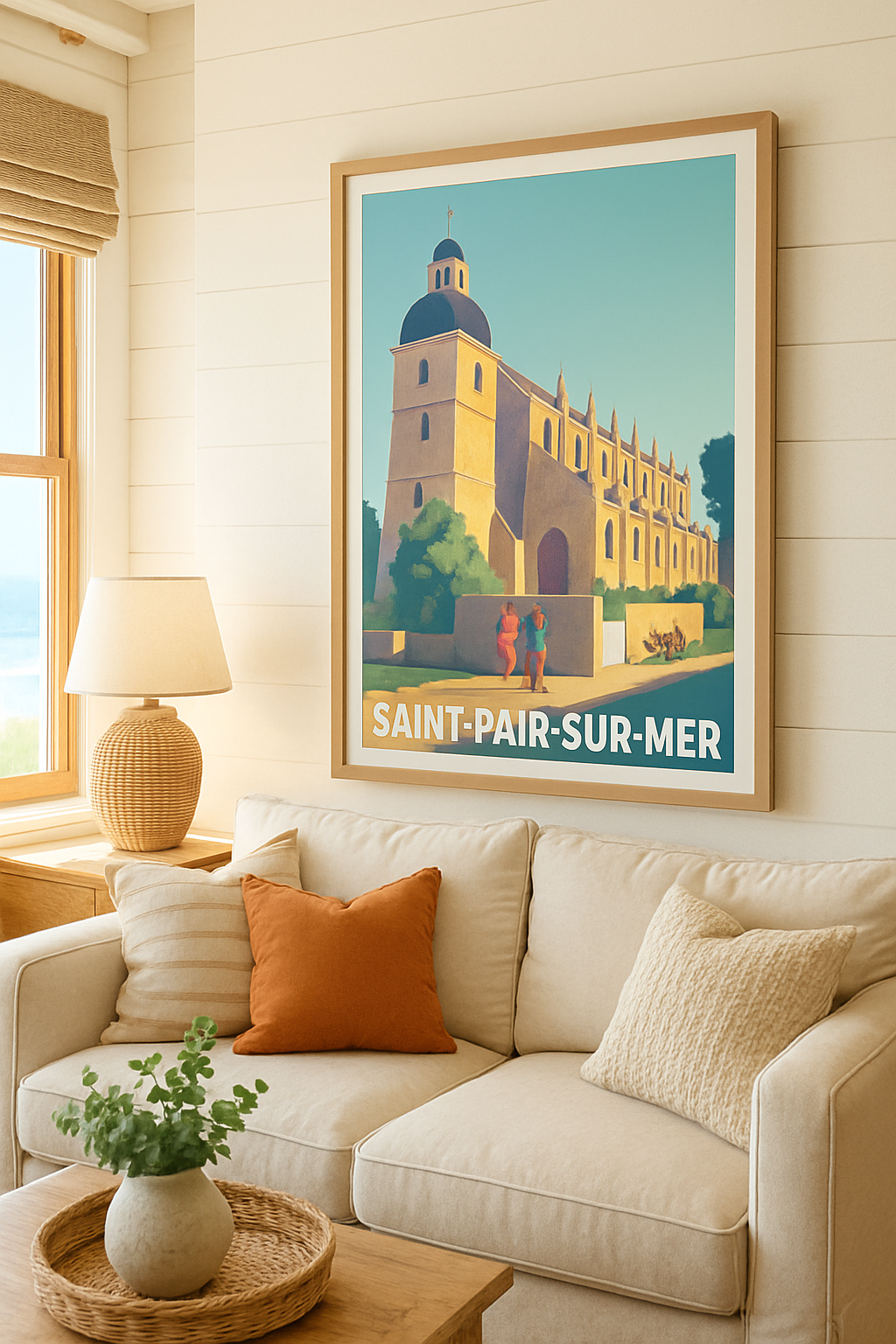 Affiche Saint-Pair-sur-Mer — Charme historique et douceur de vivre · poster d'art de Saint-Pair-sur-Mer
