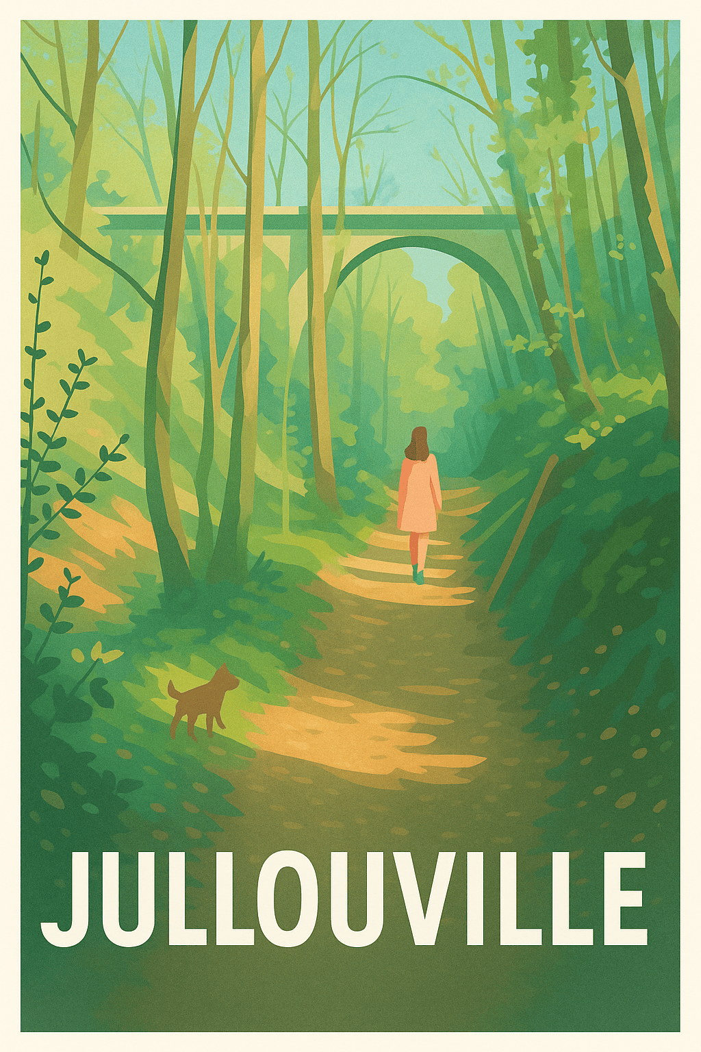 Affiche Jullouville — Évasion bucolique en bord de mer · poster d'art de Jullouville