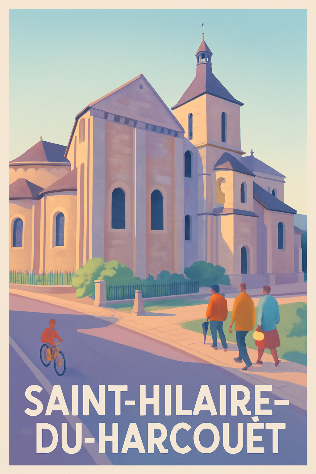 Manche France Pas de Cadre / 20 × 30cm Affiche de Saint-Hilaire-du-Harcouët - Charme et sérénité normands