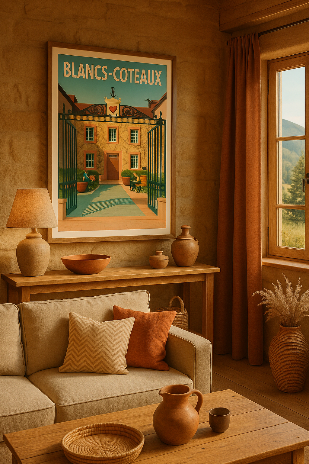 Marne France Affiche de Blancs-Coteaux - Charme et Sérénité au Cœur de la Champagne