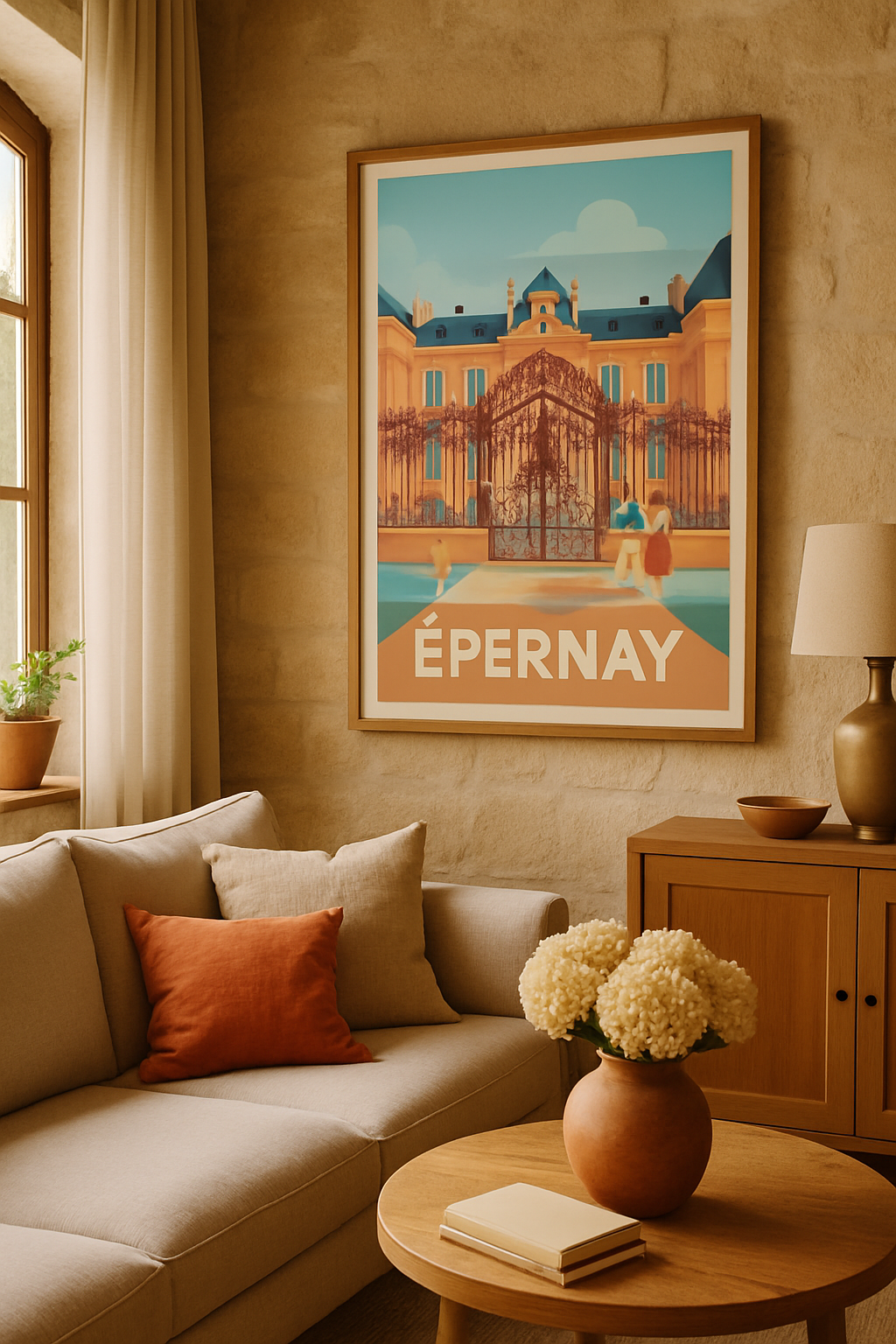 Affiche Épernay — Élégance et charme champenois · poster d'art de Épernay