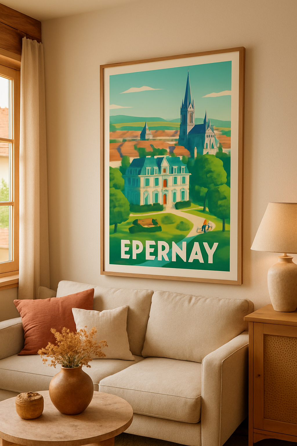 Affiche Épernay — Élégance et charme champenois · poster d'art de Épernay