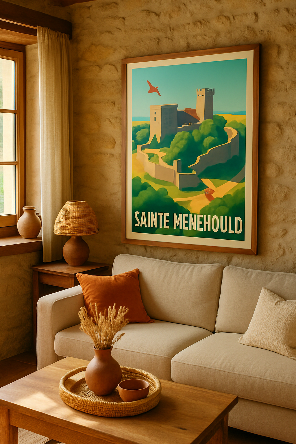 Affiche Sainte-Menehould — Évasion au cœur du passé médiéval · poster d'art de Sainte-Menehould