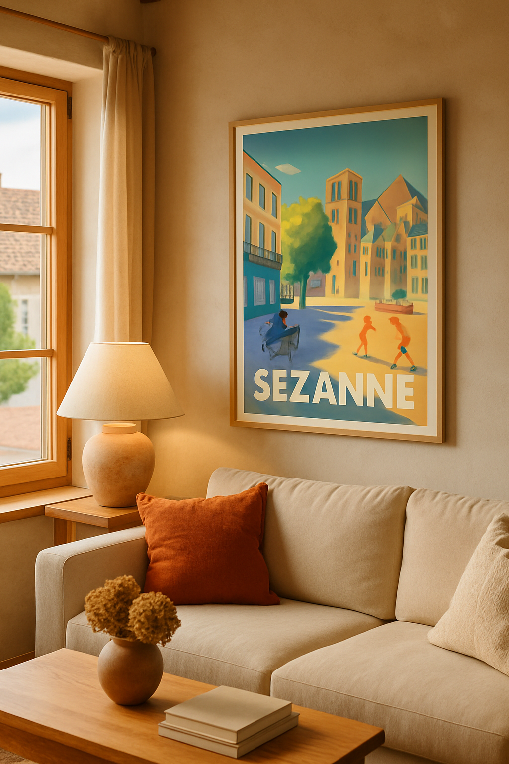 Affiche SÉZANNE — Douceur de vivre en cœur de ville · poster d'art de SÉZANNE