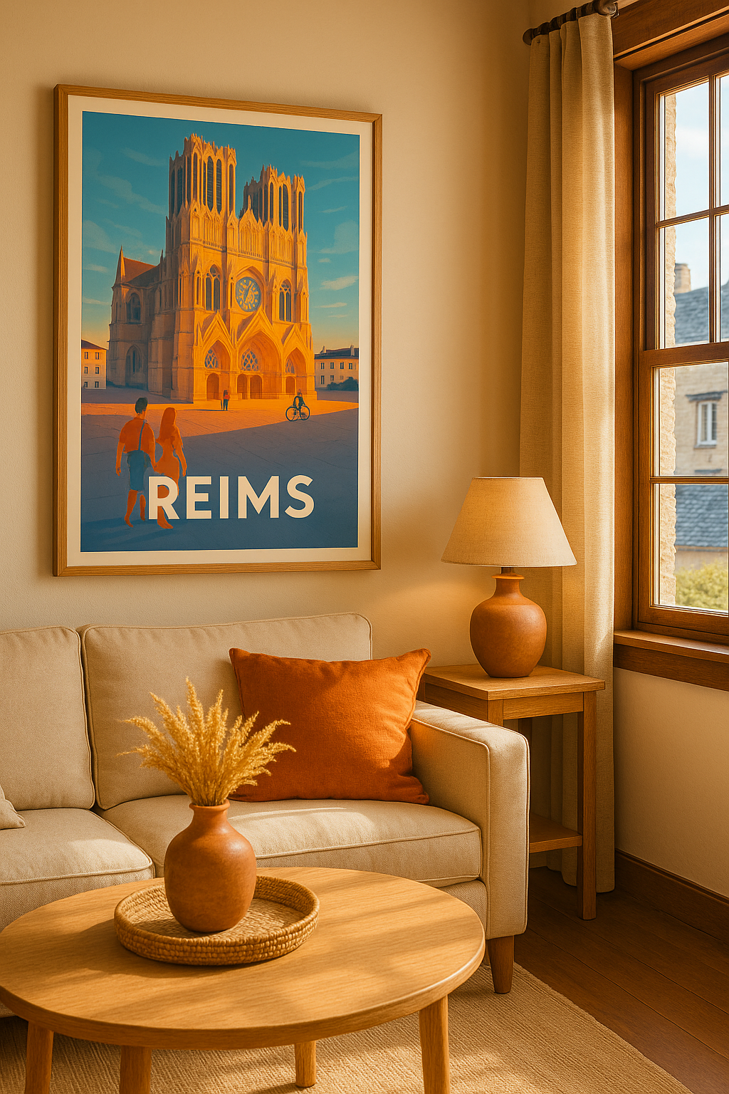 Marne France Affiche Reims - L'éclat majestueux de la Cathédrale