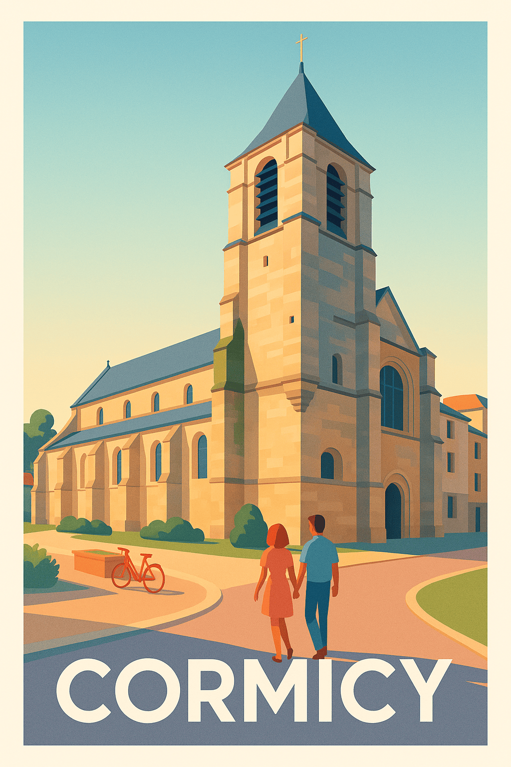 Marne France Pas de Cadre / 20 × 30cm Affiche de Cormicy - Charme et sérénité au cœur du patrimoine