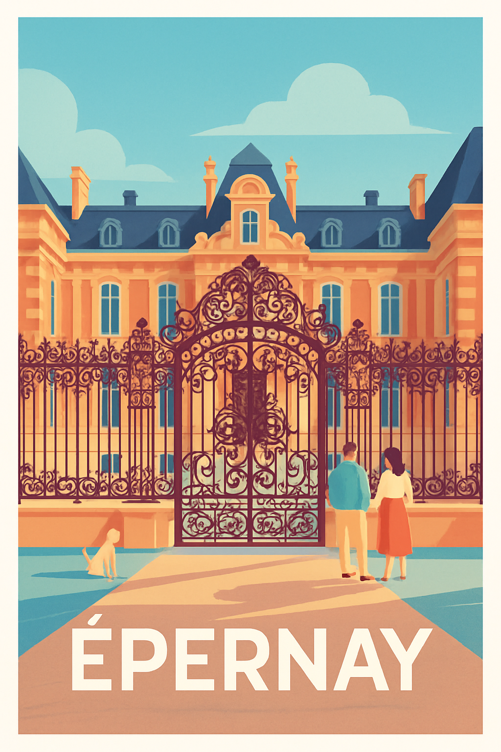 Affiche Épernay — Élégance et charme champenois · poster d'art de Épernay